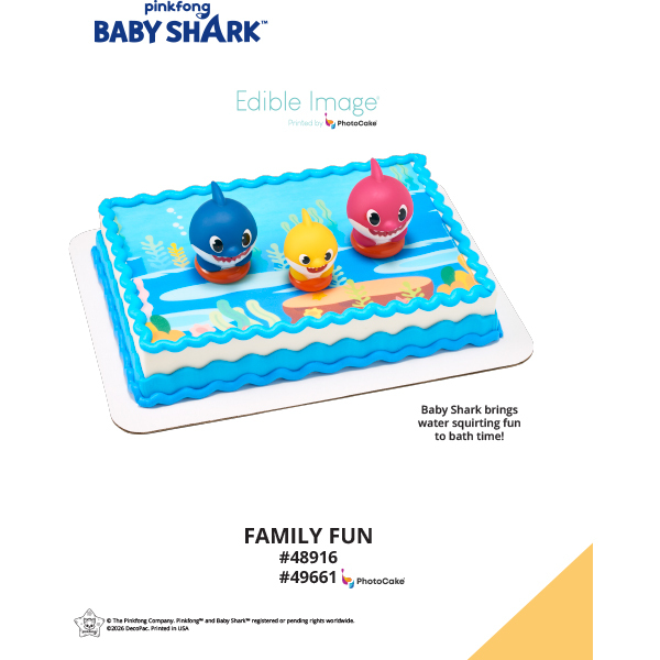 Baby Shark Family Fun The Magic of Cakes® PhotoCake® Enhanced Background Page