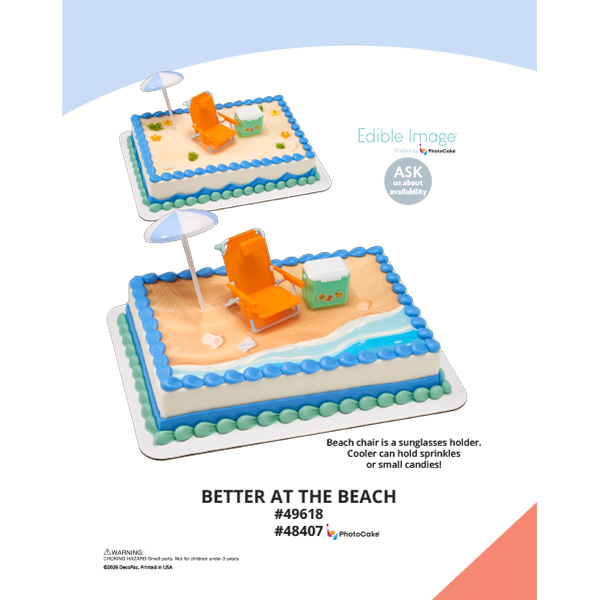 Better at the Beach The Magic of Cakes® PhotoCake® Enhanced Background and Icing Page