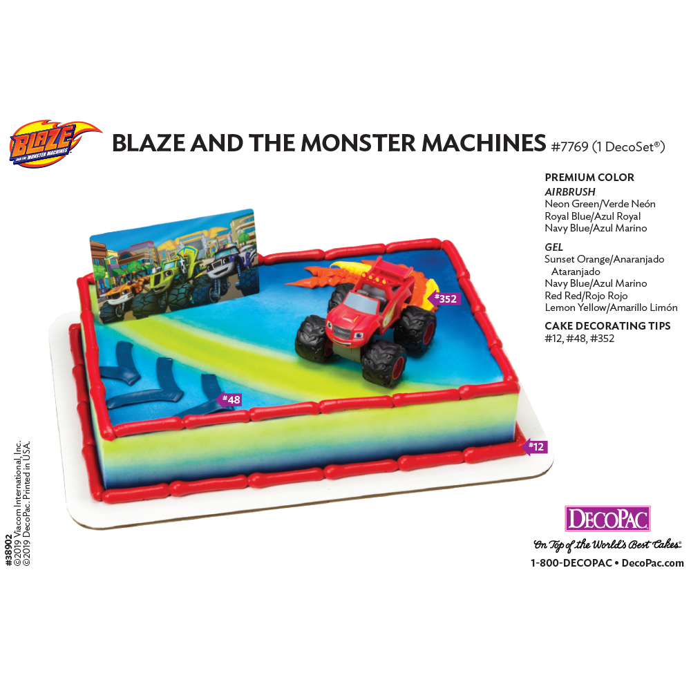 Blaze and the Monster Machines DecoSet® Cake Decorating instruction Cards
