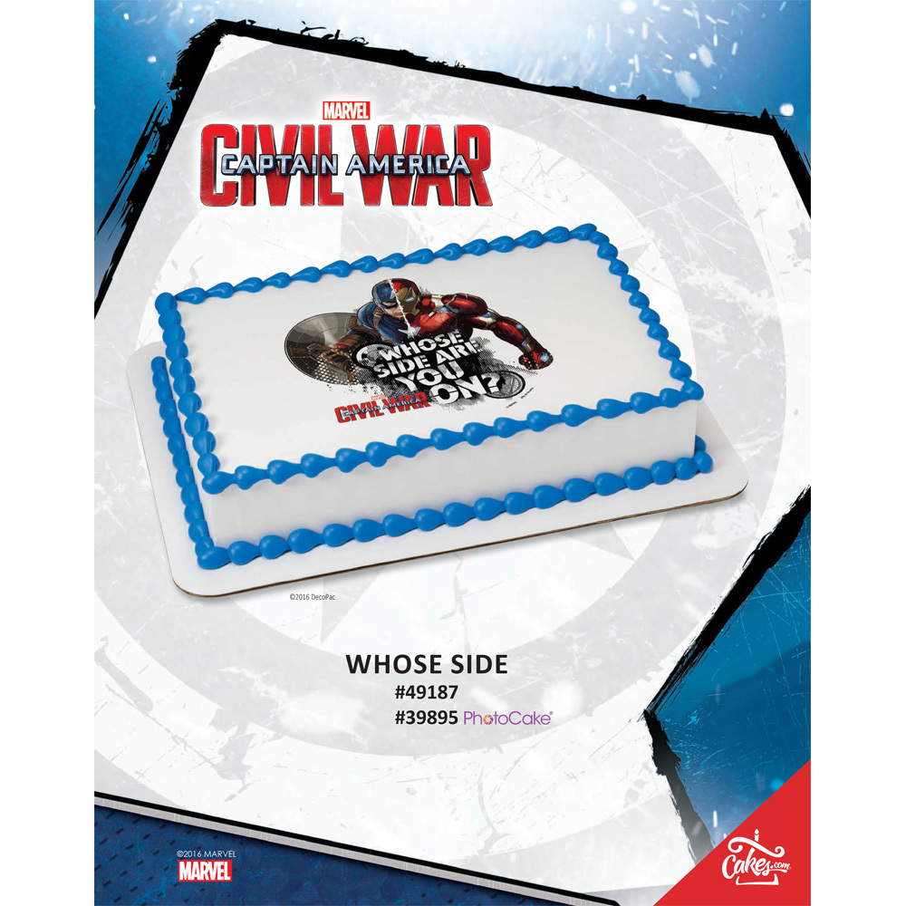 Captain America Whose Side Edible Image®/PhotoCake® Image The Magic Of Cakes® Page