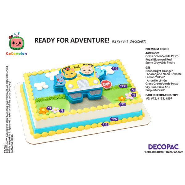 CoComelon™ Ready for Adventure! Cake Decorating Instruction Card