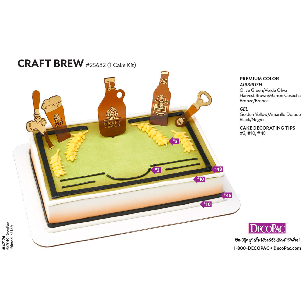 Craft Brew Cake Decorating Instruction Card DecoPac