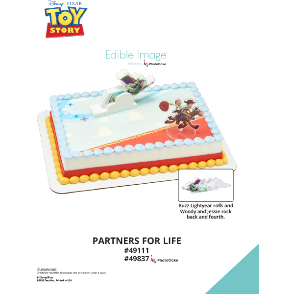 Disney and Pixar's Toy Story Partners For Life The Magic of Cakes® PhotoCake® Enhanced Background Page