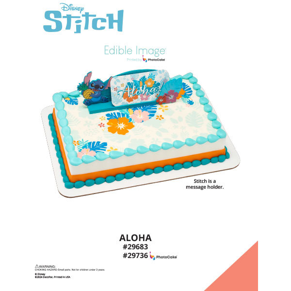 Disney's Stitch Aloha The Magic of Cakes® PhotoCake® Enhanced Background Page