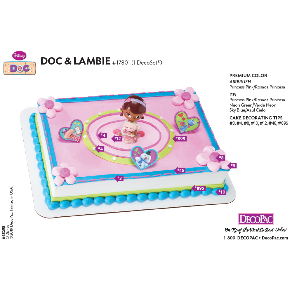 Doc McStuffins Doc and Lambie DecoSet® Cake Decorating Instructions