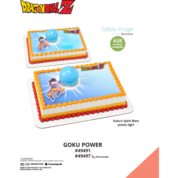 Dragon Ball Z Goku Power The Magic of Cakes® PhotoCake® Enhanced Background and Icing Page