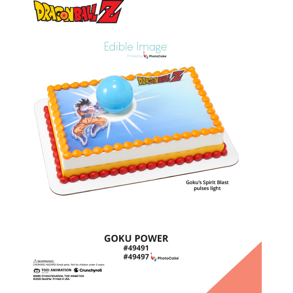 Dragon Ball Z Goku Power The Magic of Cakes® PhotoCake® Enhanced Background Page
