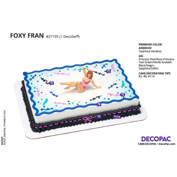 Foxy Fran Cake Decorating Instruction Card