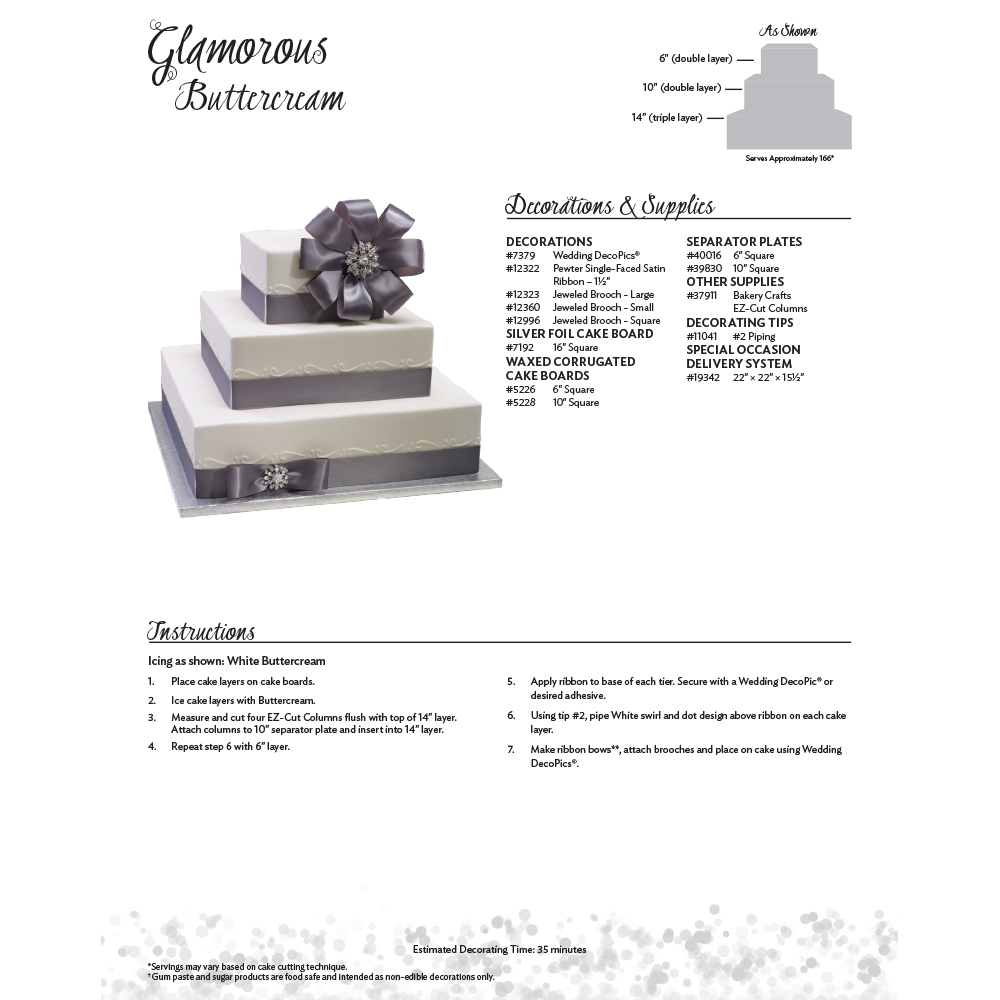 Glamorous Stacked Buttercream Cake Decorating Instructions DecoPac