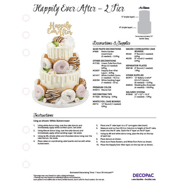 Happily Ever After – Small Decorating Instruction Card