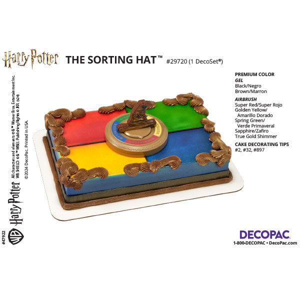 HARRY POTTER™ The Sorting Hat™ Cake Decorating Instruction Card