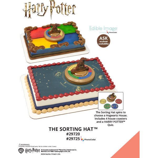 HARRY POTTER™ The Sorting Hat™ The Magic of Cakes® PhotoCake® Enhanced Background and Icing Page