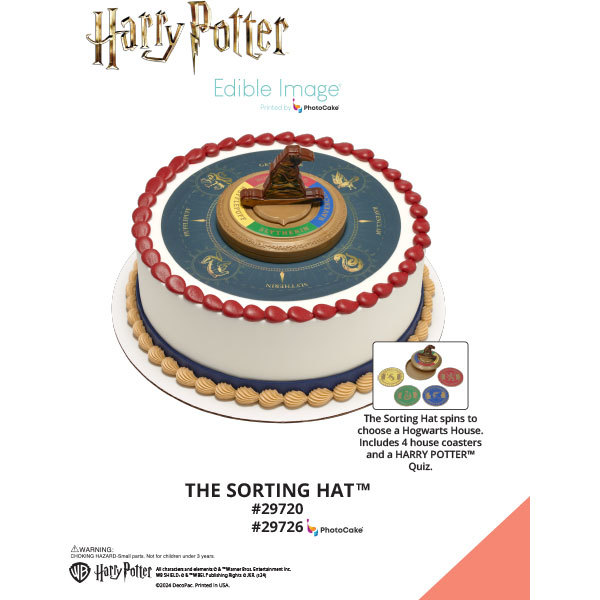 HARRY POTTER™ The Sorting Hat™ The Magic of Cakes® PhotoCake® Enhanced Round Background Page