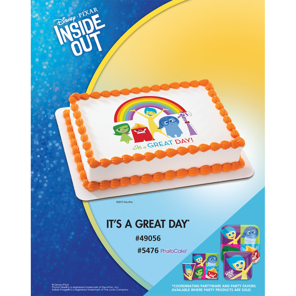 Inside Out It's A Great Day! Edible Image® 1/4 Sheet The Magic Of Cakes® Page