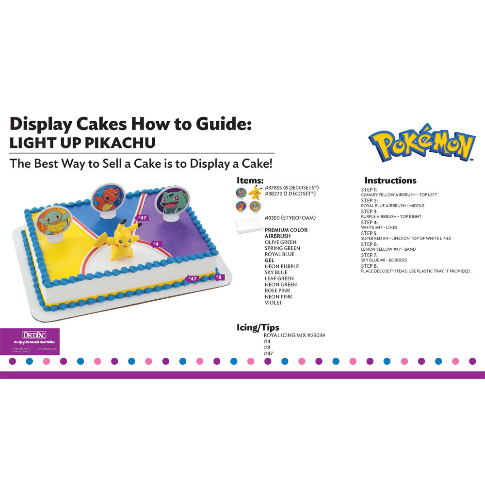 Decopac Pokemon Light Up Pikachu Cake Kit Decoration Decopac Toys 38272 Decopac Pokemon Light Up Pikachu Cake Kit Decoration Decopac Toys 38272