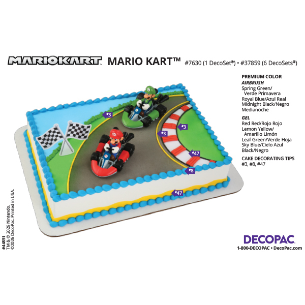 Mario Kart™ Cake Decorating Instruction Card