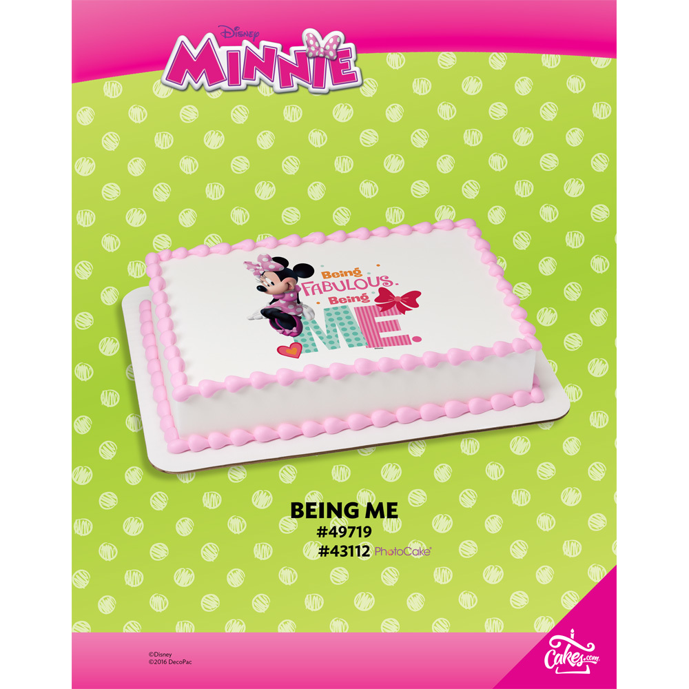 Minnie Being Me Edible Image®/PhotoCake® Image 1/4 Sheet The Magic of Cakes® Page