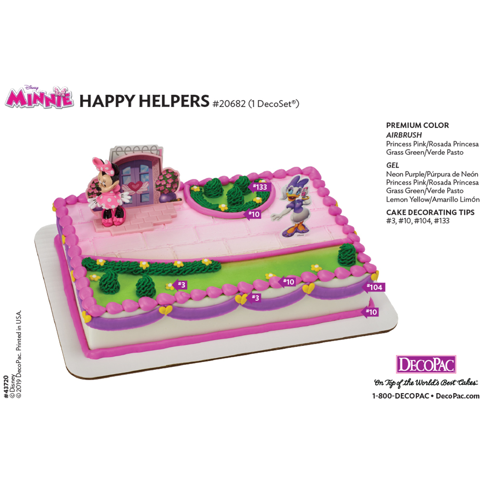 Minnie Mouse Happy Helpers DecoSet® Cake Decorating Instruction Card