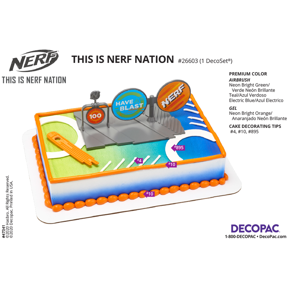 NERF™ This is NERF Nation Cake Decorating Instruction Card