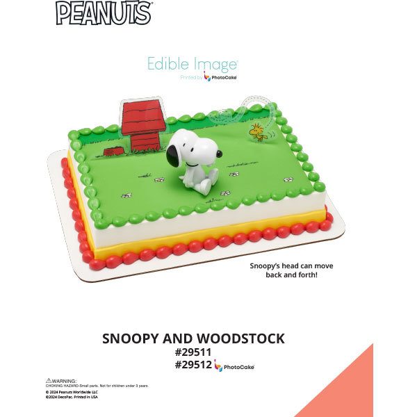 Peanuts® Snoopy® and Woodstock® The Magic of Cakes® PhotoCake® Enhanced Background Page