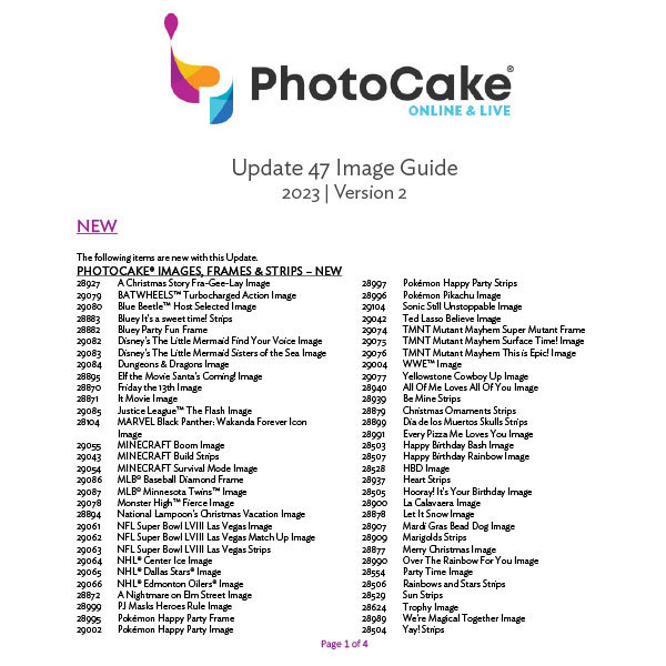 Photo Cake Guide PhotoCake® Page 1 of 2 | DecoPac
