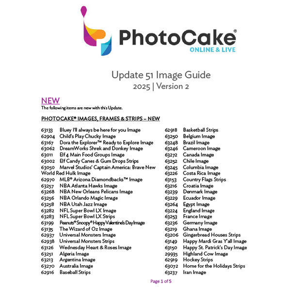 PhotoCake Online & LIVE Update 51 Image Guide