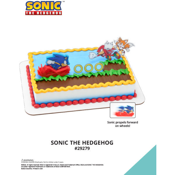 Sonic the Hedgehog™ Simplified Design The Magic of Cakes® Icing Only Page