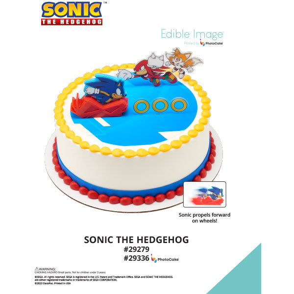 Sonic the Hedgehog™ The Magic of Cakes® PhotoCake® Enhanced Round Background Page