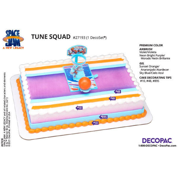 Space Jam: A New Legacy™ Tune Squad Cake Decorating Instruction Card