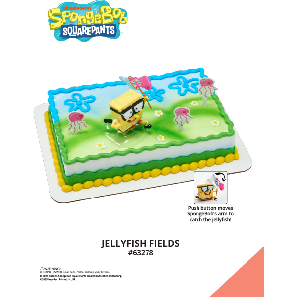 SpongeBob SquarePants Jellyfish Fields The Magic of Cakes® Icing Only Page