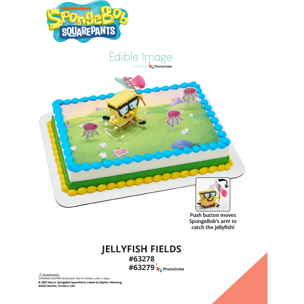SpongeBob SquarePants Jellyfish Fields The Magic of Cakes® PhotoCake® Enhanced Background Page