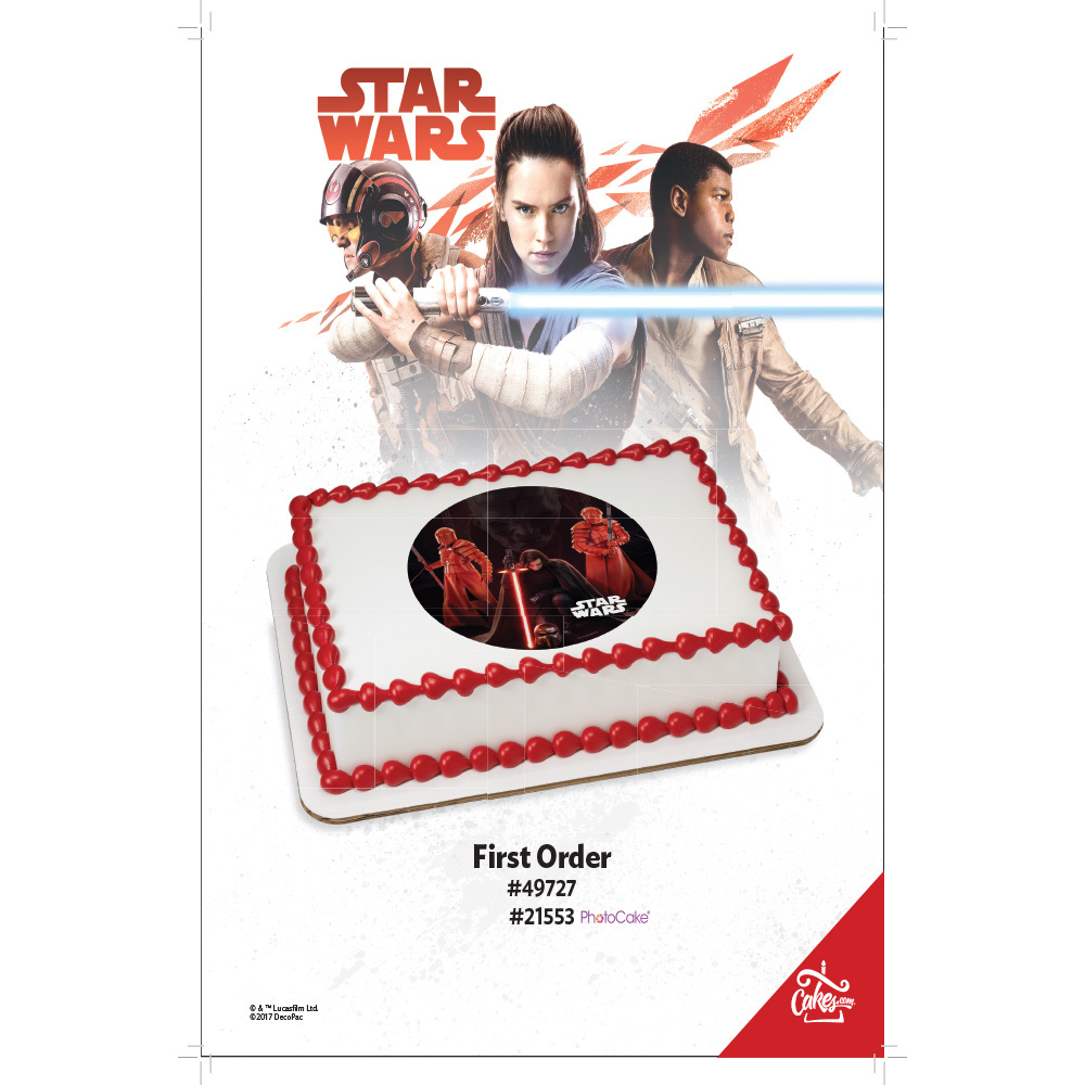 Star Wars™: The Last Jedi First Order PhotoCake® / Edible Image® 1/4 Sheet The Magic Of Cakes® Page