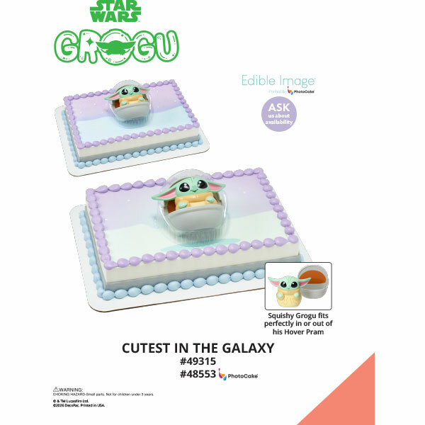 STAR WARS™ The Mandalorian Cutest in the Galaxy The Magic of Cakes® PhotoCake® Enhanced Background and Icing Page