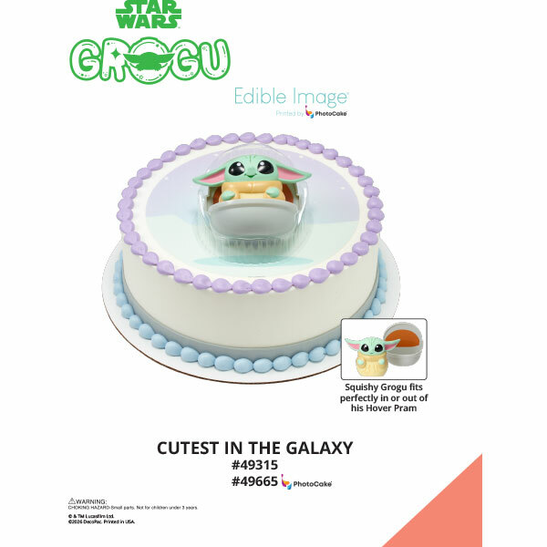 STAR WARS™ The Mandalorian Cutest in the Galaxy The Magic of Cakes® PhotoCake® Enhanced Round Background Page