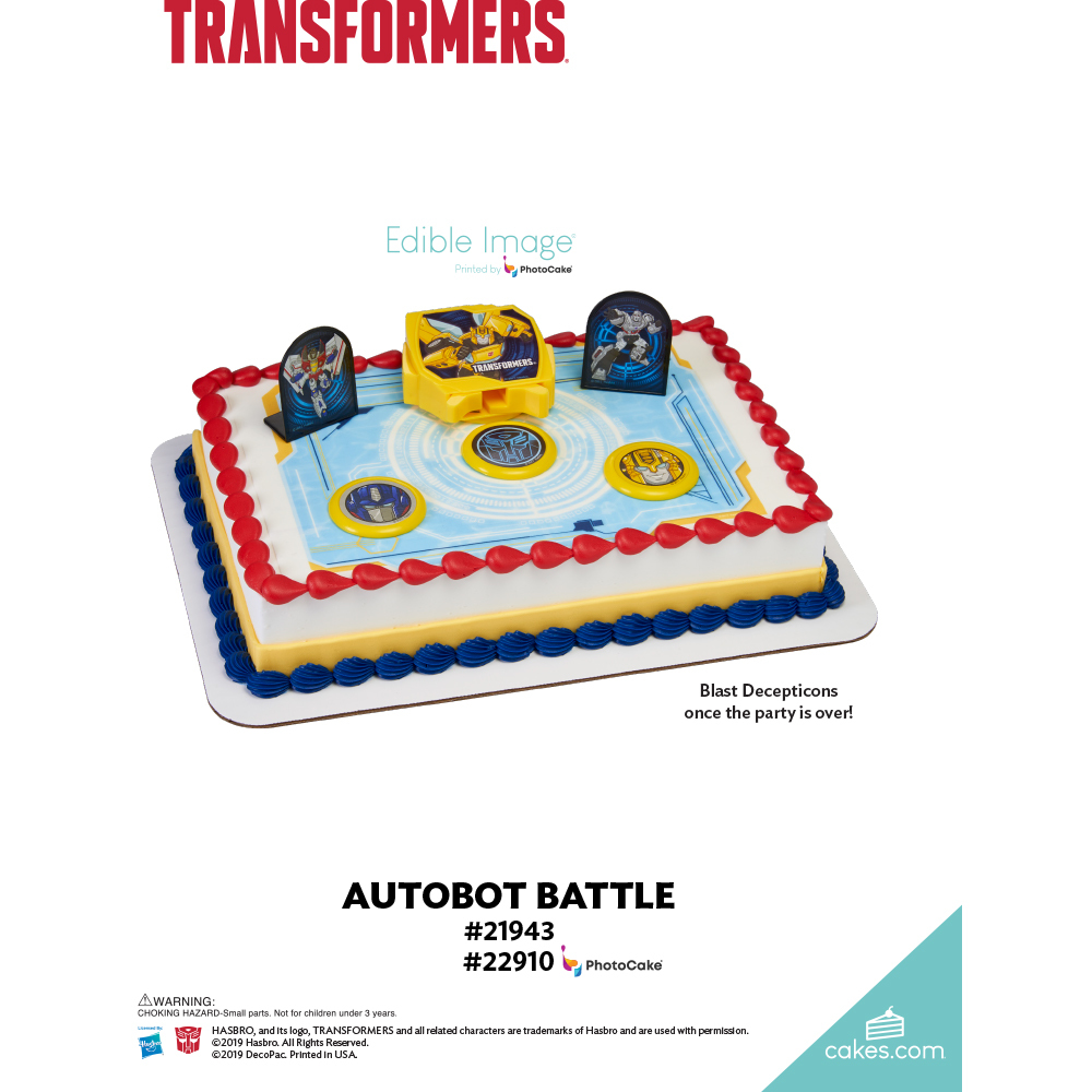 Transformers™ Autobot Battle The Magic of Cakes® Page