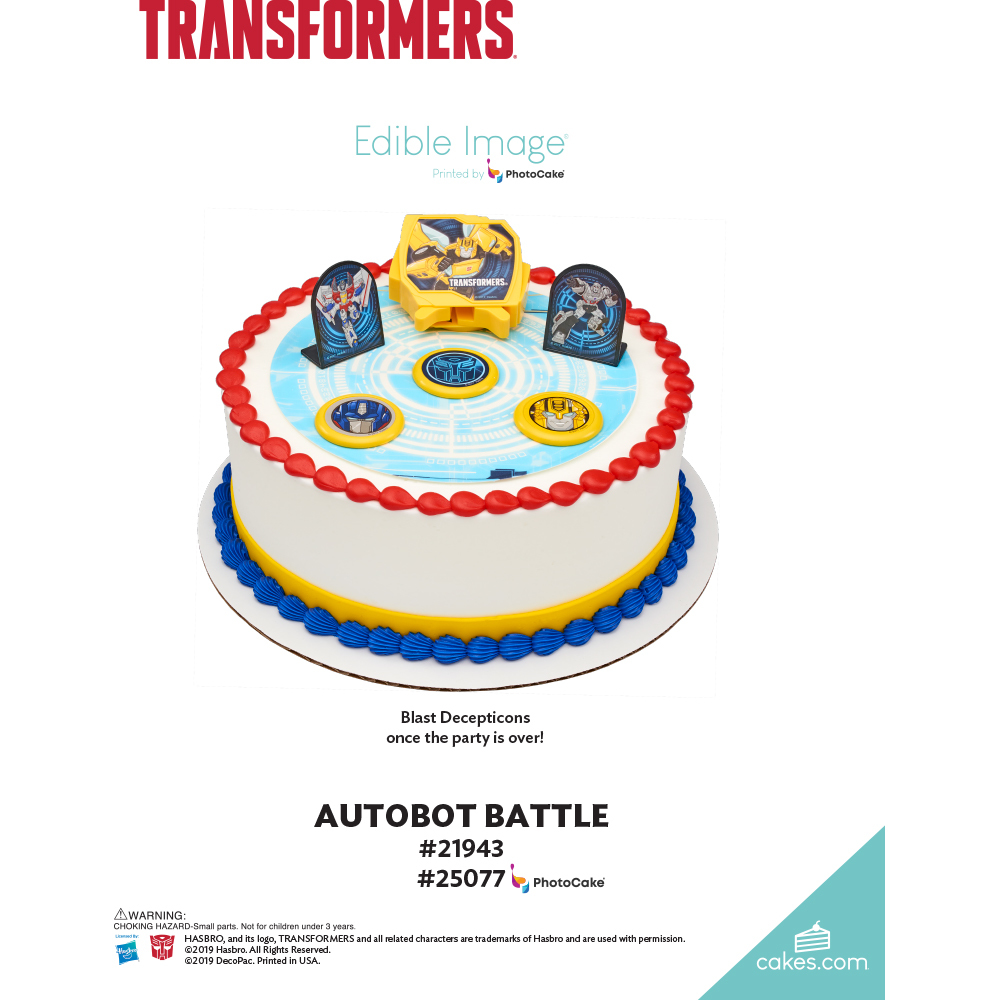 Transformers™ Autobot Battle The Magic of Cakes® Page