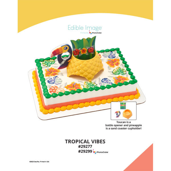 Tropical Vibes The Magic of Cakes® PhotoCake® Enhanced Background Page