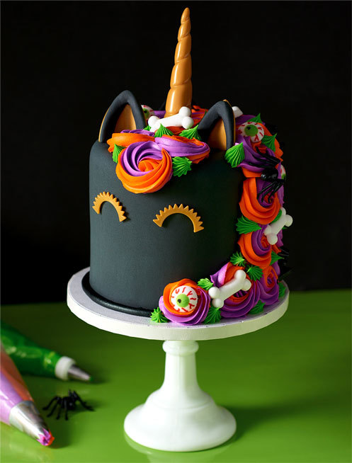 Dress Bakery Up Ghoulish Unicorn Cake