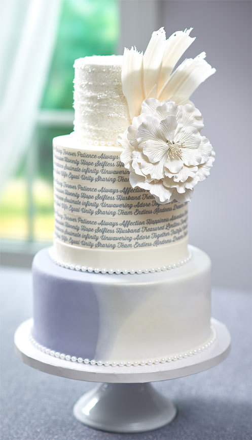 Top Pinterest Trends Tiered Wedding Script Cake