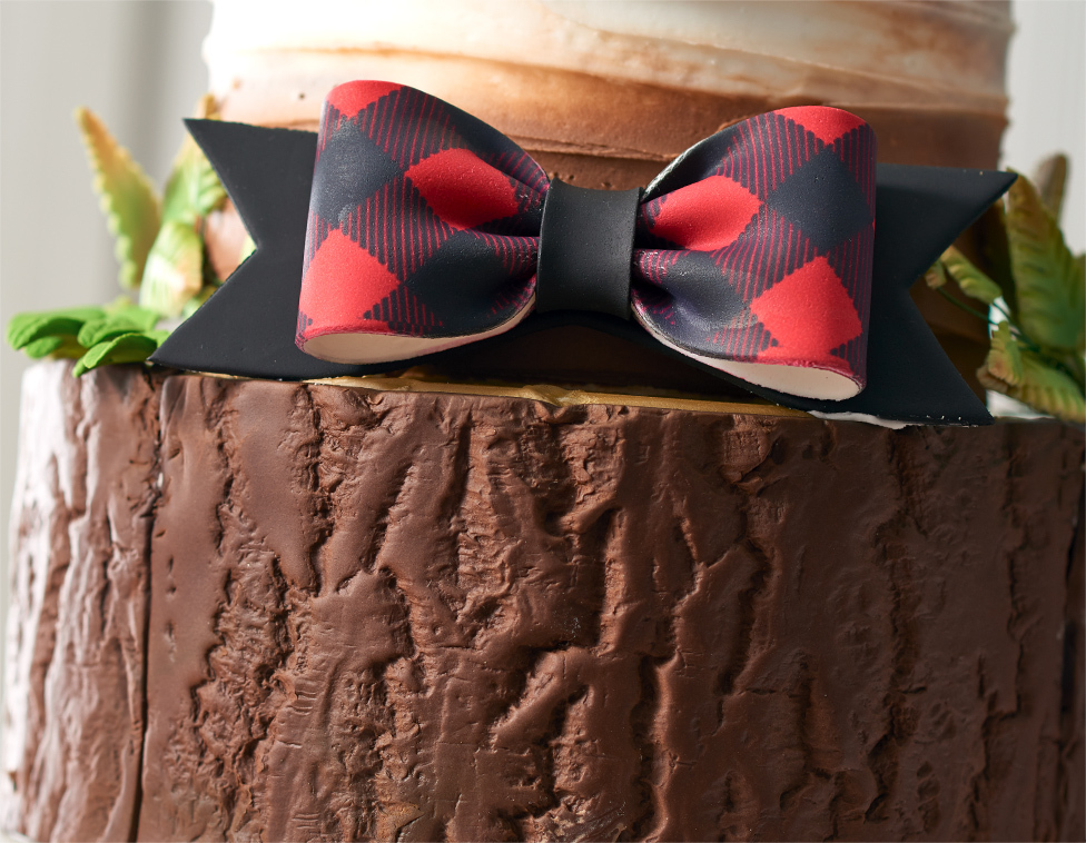 Bow on Bottom Layer Cake