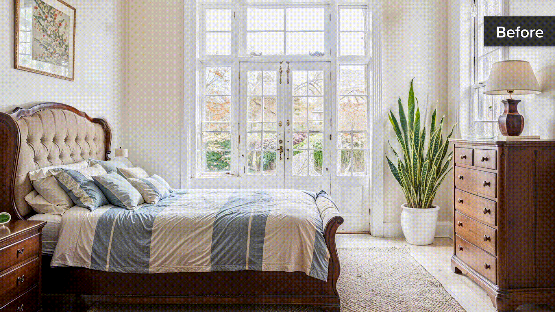 Before and after room transformation