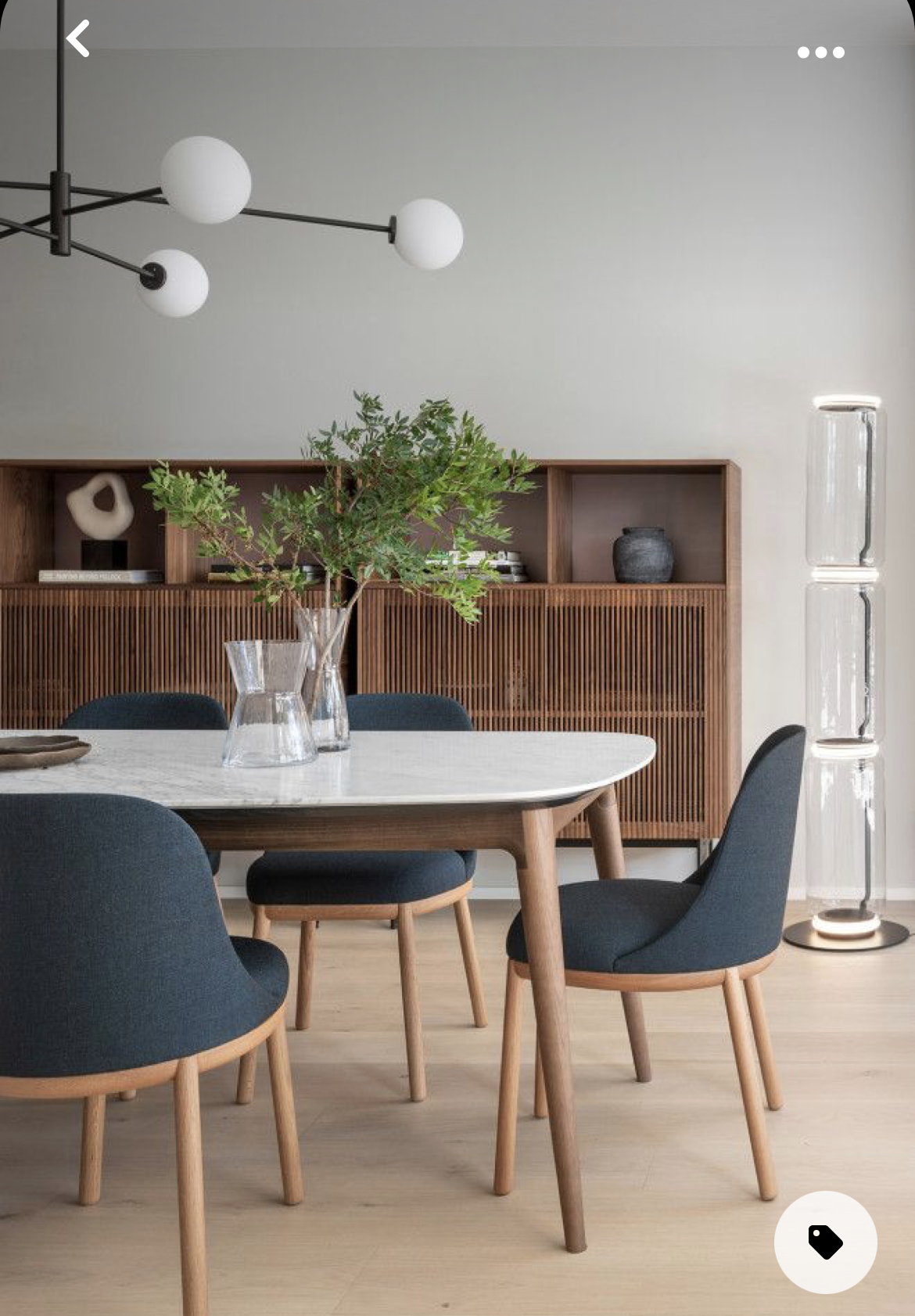 Contemporary Modern Wooden Dining Room | Decorilla