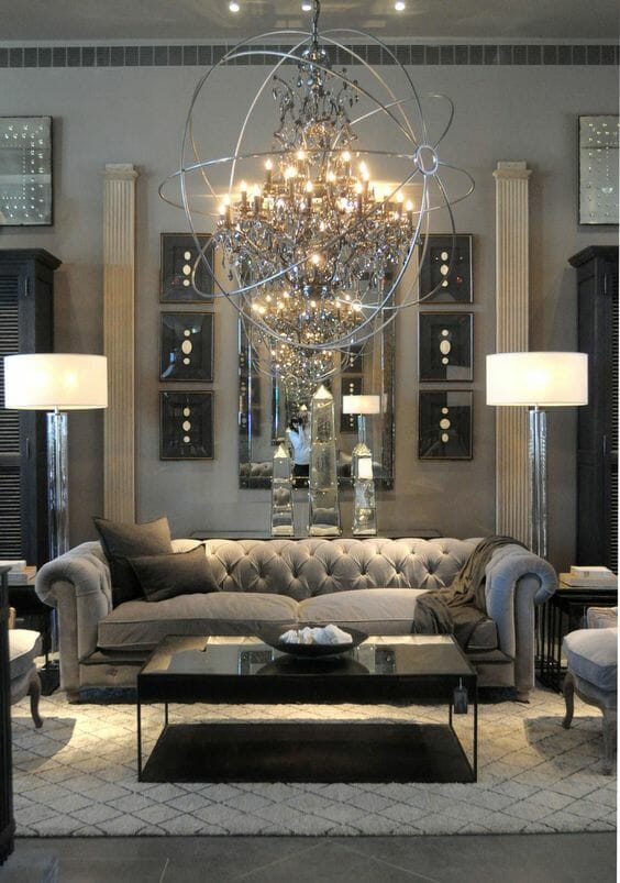Masculine Glam Living Room Interior Design Decorilla