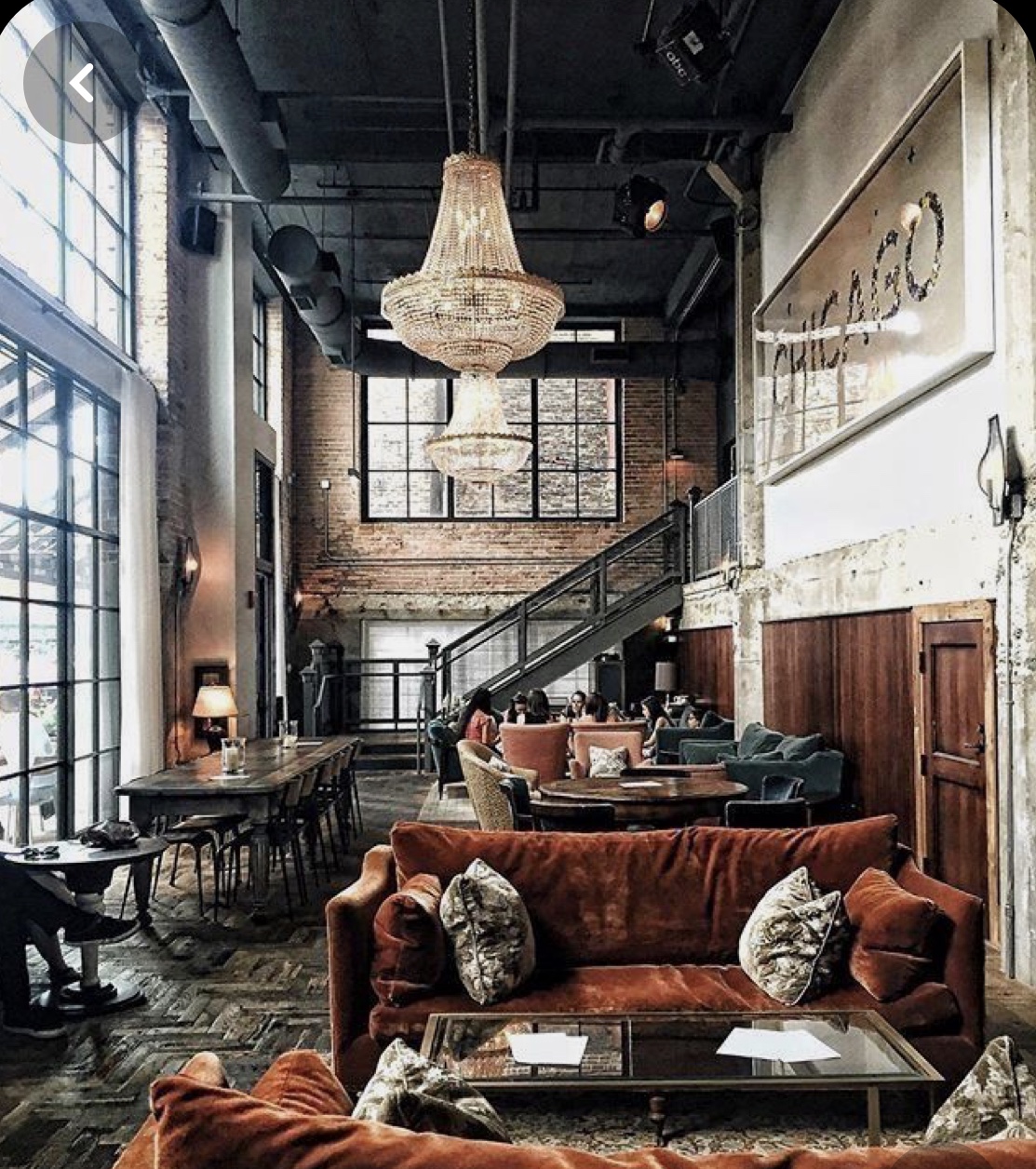 Bright High Ceiling Industrial Home Design | Decorilla