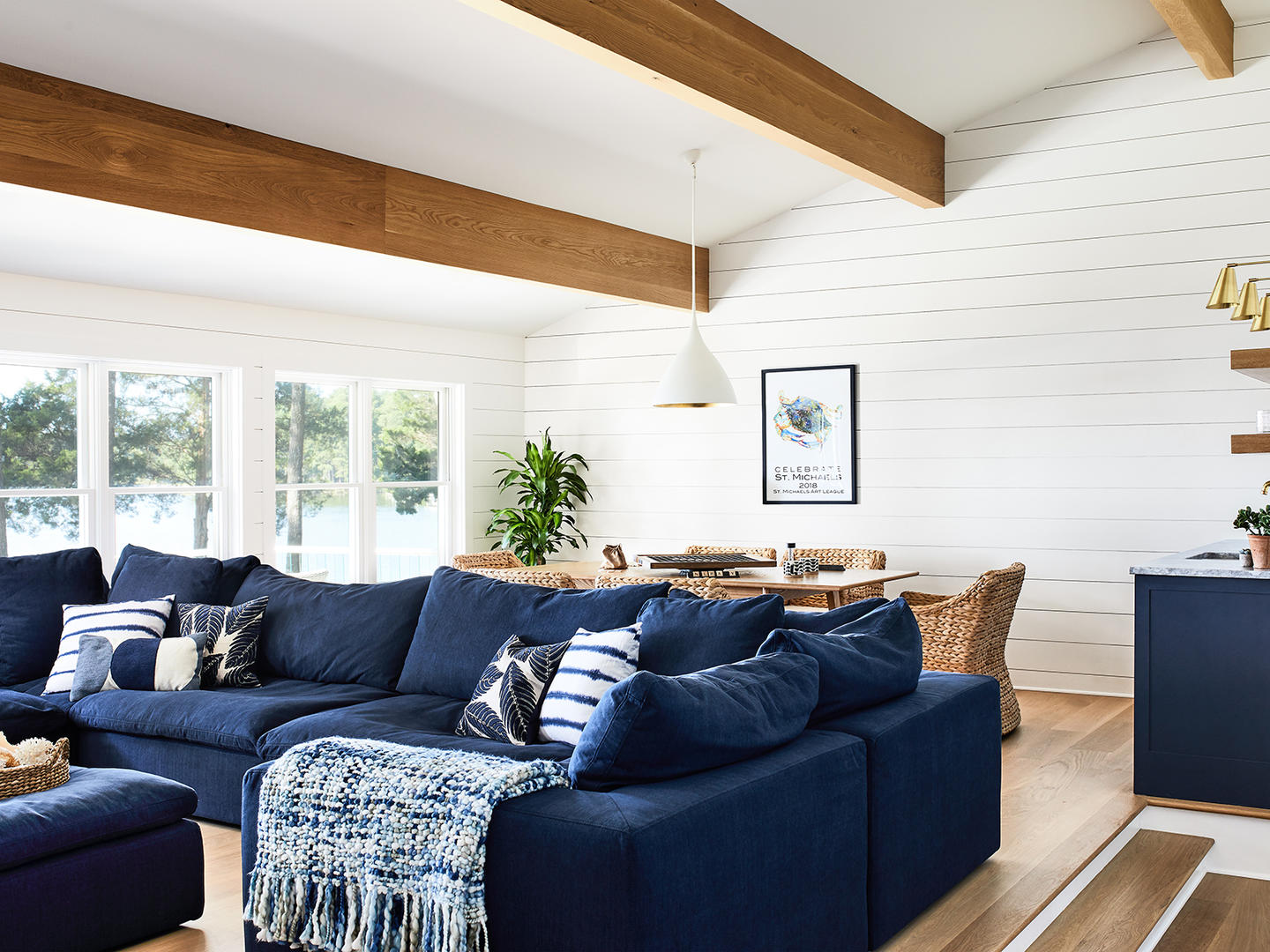 Modern Cabin Living & Dining Room Interior D... | Decorilla