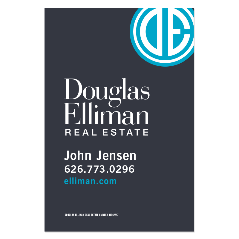Douglas Elliman Real Estate California Signs quality Hanging Sign