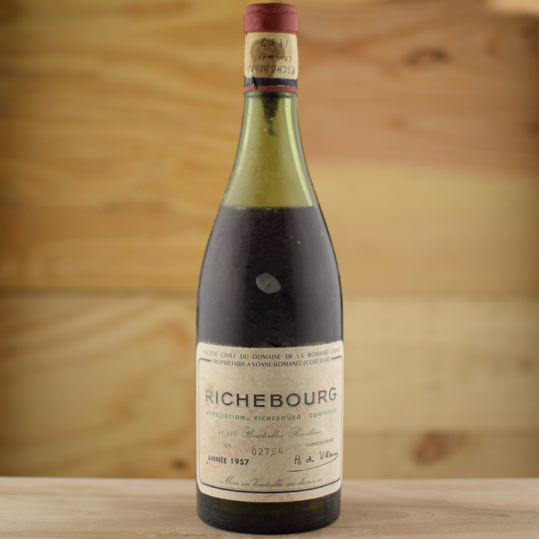 ワイン DRC Romanee conti Empty bottle 1957 ROMANEE CONTI Empty Bottle 1957 DRC For Collection Display Rare