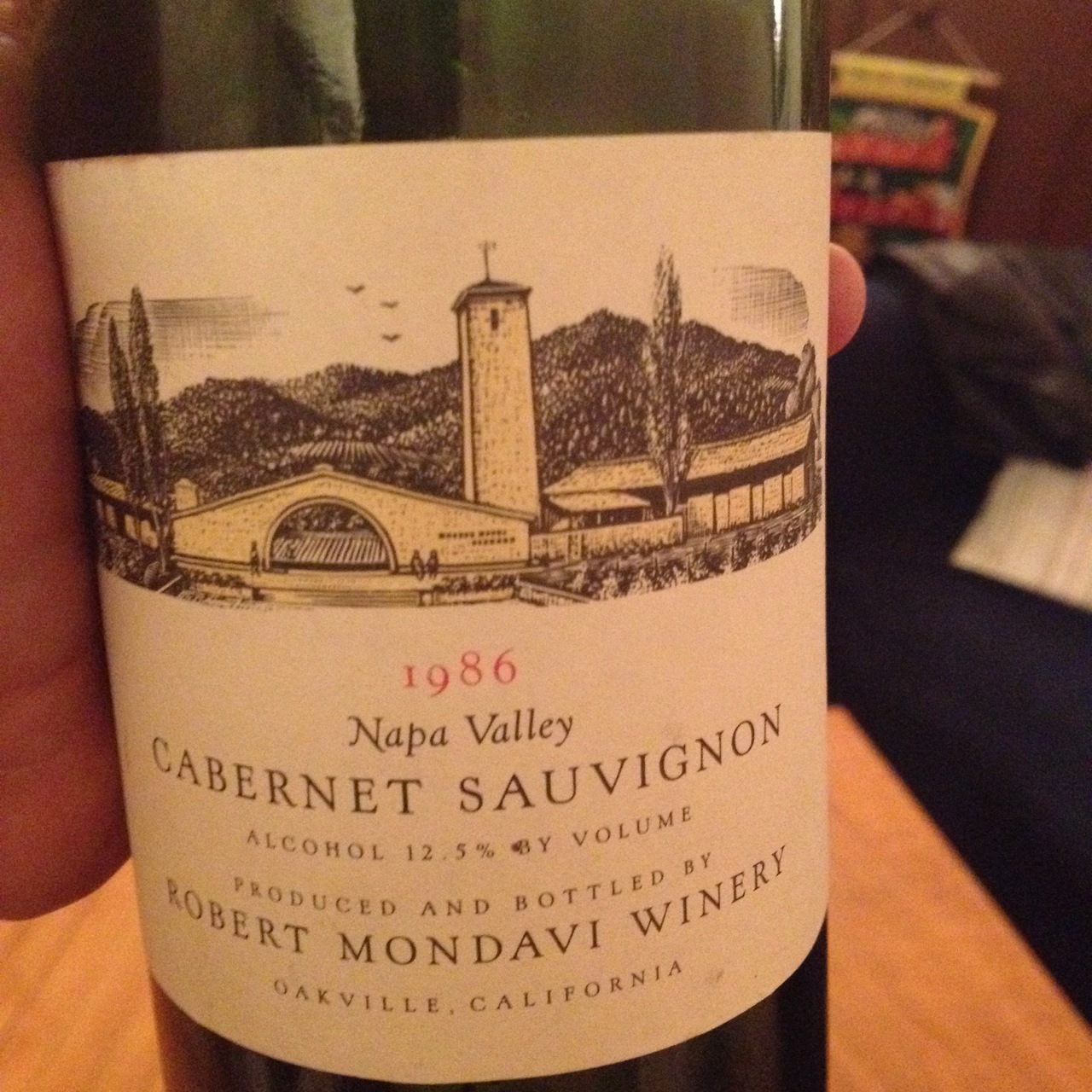 1986 Robert Mondavi Winery Napa Valley Cabernet Sauvignon