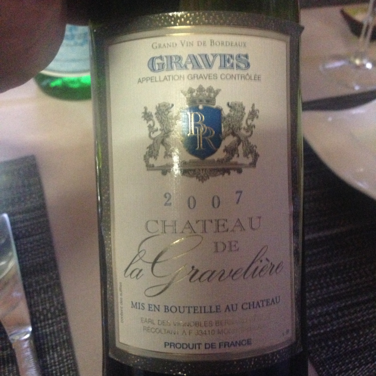 Bernard Réglat Château de la Gravelière Graves Red Bordeaux Blend