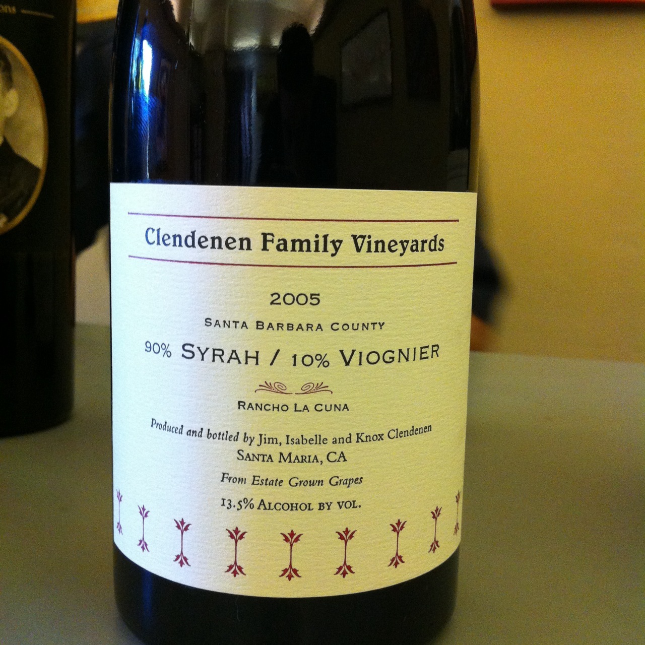 Clendenen Family Vineyards Rancho La Cuna Syrah Viognier